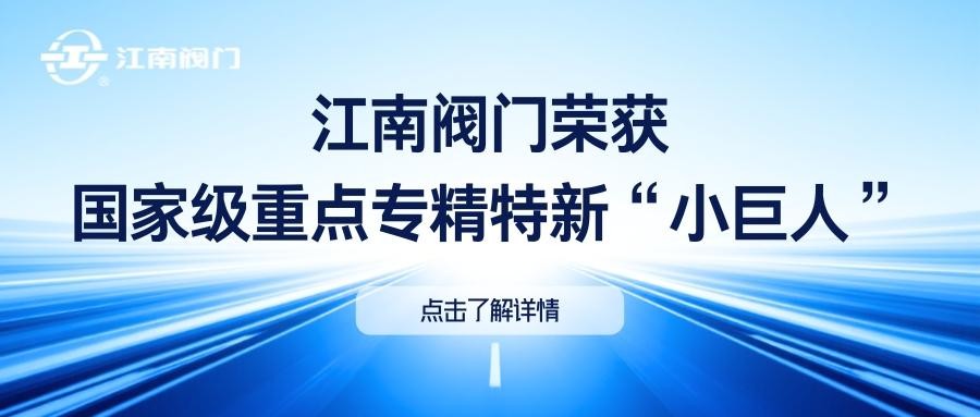 东升阀门｜荣获国家级重点专精特新“小巨人”